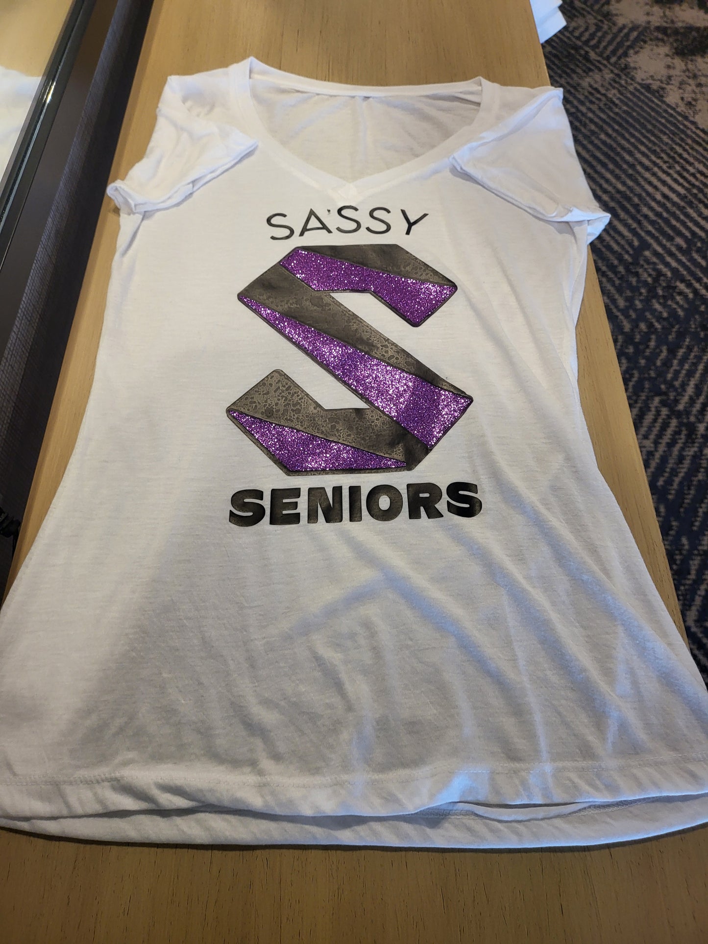 Sassy Seniors Short Sleeve w/ Purple Shimmer